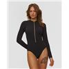 Seafolly Costume Da Bagno Intero Nero Da Donna Seafolly Zip Front Surfsuit