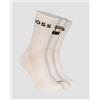 BOSS Calzini Da Uomo Hugo Boss 3p Qs Rib Stripe Bianchi