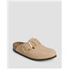 Birkenstock Ciabatte Beige Da Donna Birkenstock Boston Big Buckle Narrow