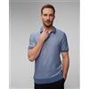 BOSS Polo Blu In Maglia Da Uomo Hugo Boss Tempio