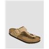 Birkenstock Ciabatte Beige Da Donna Birkenstock Gizeh Big Buckle Lenb Regular