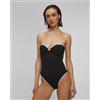 Seafolly Costume Intero Nero Da Donna Seafolly Ring Front Bandeau One Piece