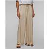Deha Pantaloni Beige Palazzo In Viscosa Da Donna Deha