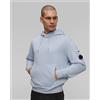 CP Company Felpa Da Uomo C.p. Company Cotone Diagonal Fleece Resist Dyed Hooded Lens Blu