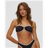 Seafolly Reggiseno Nero Del Costume Da Bagno Da Donna Seafolly Ring Front Bandeau