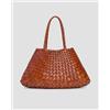 Dragon Diffusion Borsa Intrecciata In Pelle Dragon Diffusion Santa Croce Big Marrone