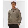 CP Company Felpa Da Uomo C.p. Company Diagonal Raised Fleece Hooded Full Zip Sweatshirt Beige