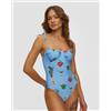 Seafolly Costume Da Bagno Intero Blu Da Donna Seafolly Ruched Underwire One Piece