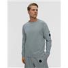 CP Company Felpa Da Uomo C.p. Company Malfilè Fleece Lens Crewneck Sweatshirt Blu