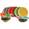 Servizio Piatti 18 Pezzi in Hard Dolomite Multicolor VdE Tivoli 1996 Baita