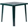 Tavolo da esterno rodi in polipropilene verde 75x75x73 cm