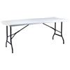 EuroGarden Tavolo da campeggio pieghevole eurogarden in polietilene bianco 180x74x74 cm