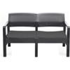 Cuscino per panca da giardino nero 110x50x7cm