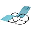 EuroGarden Sdraio a dondolo da esterno eurogarden relaxing azzurro melange 64x160x81 cm