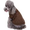CHBORCHICEN Maglioni per cani di piccola taglia, lavorato a maglia, caldo maglione invernale per cuccioli di gattino (XX-Small, marrone)