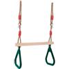 Altalena In Legno A Trapezio Con Anelli Per Giardino Esterno Coperto Giochi Da