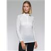 Rewoolution T-shirt LS Half Zip Donna Bianca
