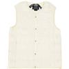 Taion Gilet Crew Neck Button Down Off White