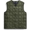 Taion Gilet V-Neck Button Down Dark Olive