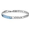 SSC Napoli - Forza Napoli SSC Napoli - Bracciale in acciaio con targhetta smaltata azzurra