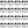 qhklew 16 Pezzi Posacenere Rotondo in Acciaio Inox, Portacenere Antivento Metallo da Tavolo Portatile Con 3 Grooves, per Soprammobili Moderni, Casa, Balcone, Bar, 8 cm