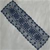 Kilofly - Runner da tavolo rettangolare in pizzo fatto a mano all'uncinetto, 38 x 129 cm, Blu