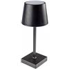 ChiliTec Lampada da tavolo a LED dimmerabile 26 cm interruttore tattile 3 batterie AA Luce LED bianco caldo 3000 k nero