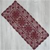 Kilofly - Runner da tavolo rettangolare in pizzo fatto a mano all'uncinetto, 38 x 91 cm, Rosso