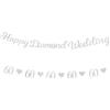SUBTAVIK Striscione Decorativo per 60° Anniversario di Matrimonio, Cuore Dorato per Feste
