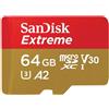 SanDisk Extreme 64 GB MicroSDXC UHS-I Classe 10 SDSQXAH-064G-GN6MA
