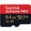 SanDisk Extreme PRO 64 GB MicroSDXC UHS-I Classe 10 SDSQXCU-064G-GN6MA