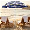MIlani Home ombrellone da spiaggia tnt tondo 1,80 m / palo da 22 mm