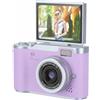 Bewinner Camera Digitale 1080p per Fotografia, Fotocamera da Vlogging da 48 MP con Schermata a Fogli Mobili da 2,4 , Telecamere da Viaggio Compatta di Zoom Digitale 18x per Principianti (PURPLE)