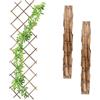 Relaxdays Grigliato in Legno per Rampicanti, 180x60 cm, Set 3 Tralicci Allungabili Piante Giardino e Balcone, Fiammato