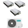 Hisense CONDIZIONATORE HISENSE CANALIZZATO TRIAL SPLIT 9000+12000+18000 BTU INVERTER 5AMW105U4RQC A++