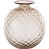 Vaso Monofiori Balloton Venini Moka in Vetro di Murano