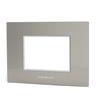 Aigostar Placca 3 moduli 503 in vetro grigia compatibile anche con BTicino Livinglight