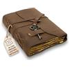 URBAN LEATHER A5 Quaderno Vintage Rilegato In Pelle Per Uomo E Donna Con Chiave In Metallo, Diario Di Scrittura, Grimorio, Libro Delle Ombre, Vecchie Pagine Bianche, Senza Righe