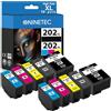 NINETEC 202XL Multipack Cartucce di ricambio compatibili per Epson 202 XL Expression Premium XP-6000 XP-6005 XP-6100 XP-6105 Nero Foto Nero Ciano Magenta Giallo Confezione da 10
