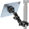 OHLPRO Supporto per tablet iPad, tapis roulant magnetico, per tablet, supporto per microfono, per bicicletta, spinning cellulare, girevole a 360°, microfono per smartphone e tablet