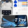 SRJTEK Schermo TFT per OPPO Realme 7 Pro LCD Display per Realme 7 Pro, ricambio per Realme 7 Pro RMX2170, kit di riparazione per touch screen (nero, con cornice)