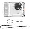 LICHIFIT Custodia protettiva in TPU per fotocamera Insta360 Go Ultra e Action Pod, custodia protettiva con cinturino da polso e copriobiettivo, cordino anti-smarrimento, Trasparente, Custodia