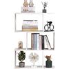 ETNIC ART - Libreria Scaffale Bianca Ufficio Moderna Contemporanea Bifacciale Divisorio Legno Casa Giorno 70x23.5x96 Autoportante Mensole Scaffali Cubi Muro Design Ingresso Soggiorno-
