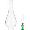 iplusmile Lampada a in cilindrico, di ricambio, diametro superiore 3,8 cm, diametro inferiore 5 cm, colore trasparente, finitura cromata
