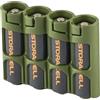 STORACELL PowerPax - Contenitore per 4 batterie AA, colore: Verde militare