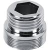 Tbest M22 Maschio 1Pc 22Mm 24Mm G1 2 in Lega di Alluminio Depuratore di Acqua Rubinetto Aeratore Adattatore Accessori (24 mm a 15 mm)
