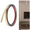 Funnytek Modanature decorative autoadesive, 10 m x 1,0 cm, in acciaio inox 201, listello decorativo flessibile in metallo per WC, bordo piastrellato, parete, battiscopa, pavimento