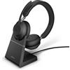 JABRA EVOLVE2 65 UC STEREO BLACK con base di ricarica - 26599-989-989