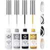 GOICC Set Smalto Per Unghie Gel Liner Kit Per Nail Art Per Nail Design Smalto Gel Art Paint Per Unghie 4 Colori Smalto Per Gel 8 Ml Con Pennello Sottile (4 PCS)