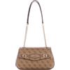 GUESS Katya Convertible Crossbody Flap, Borsa a Tracolla Donna, Logo Latte, Taglia Unica